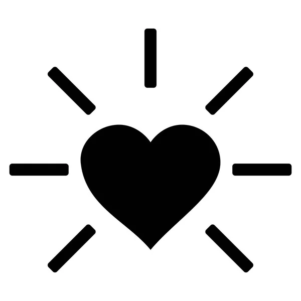 Lesklé láska srdce vektorové ikony — Stockový vektor