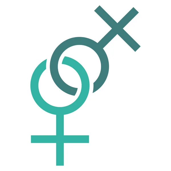 Lesbian Love Symbol Vector Icon — Stock Vector
