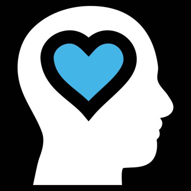 Kafa vektör simgesinde seviyorum