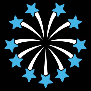 Küresel Fireworks vektör simgesi