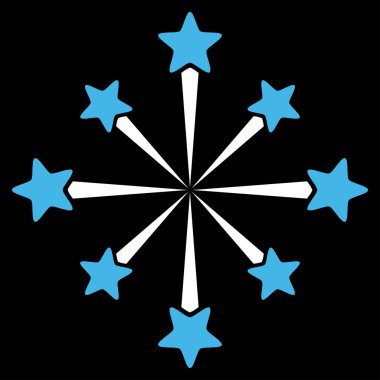 Yıldız patlaması Fireworks vektör simgesi