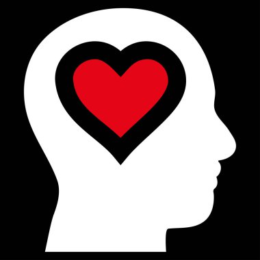 Kafa vektör simgesinde seviyorum