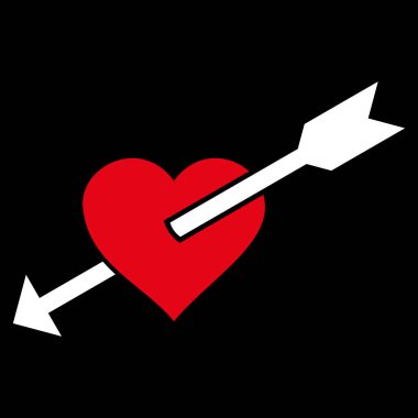 Kalp ok vektör simgesi