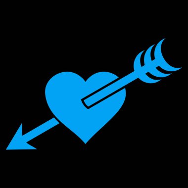 Ok kalp vektör simgesi