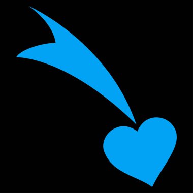 Düşen kalp vektör simgesi