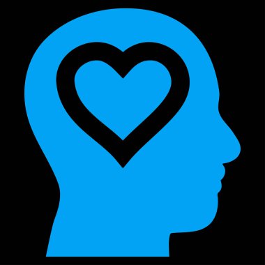 Kafa vektör simgesinde seviyorum