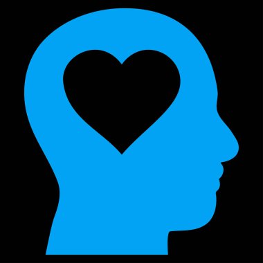 Kafa vektör simgesinde seviyorum