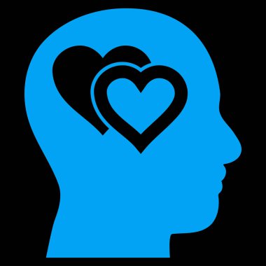 Zihin vektör simgesinde seviyorum