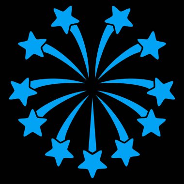 Küresel Fireworks vektör simgesi