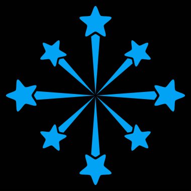 Yıldız patlaması Fireworks vektör simgesi