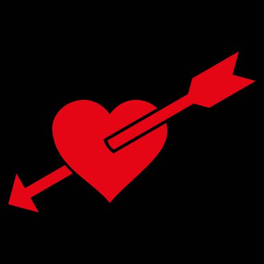 Kalp ok vektör simgesi