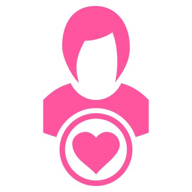 Bayan aşk vektör simgesi