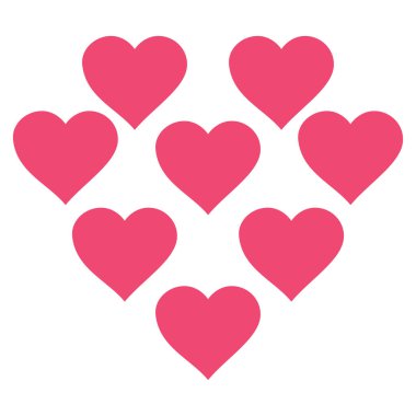 Güzel kalpler vektör simgesi