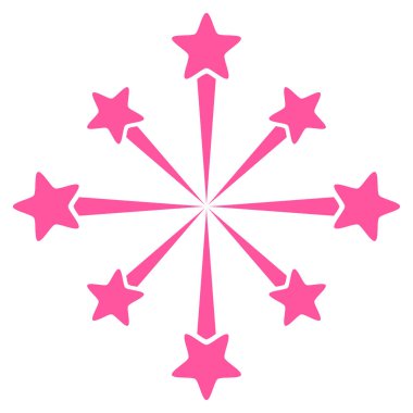 Yıldız patlaması Fireworks vektör simgesi