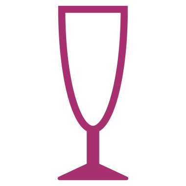 Boş şarap kadehi vektör simgesi