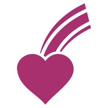 Düşen kalp vektör simgesi