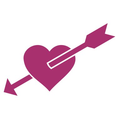 Kalp ok vektör simgesi