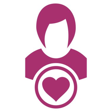 Bayan aşk vektör simgesi