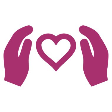 Aşk bakım el vektör simgesi