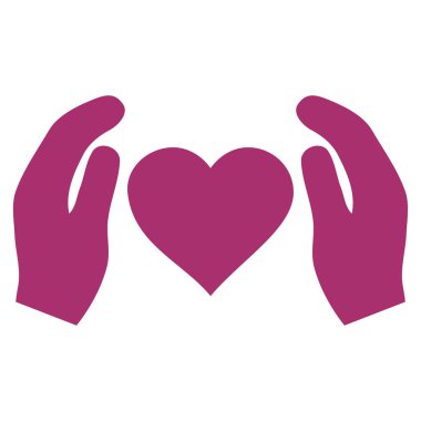 Aşk bakım el vektör simgesi