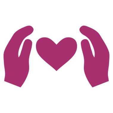 Aşk bakım el vektör simgesi