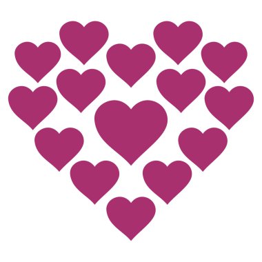 Aşk kalp şekli vektör simgesi