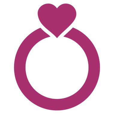 Aşk yüzük vektör simgesi