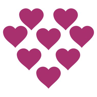 Güzel kalpler vektör simgesi