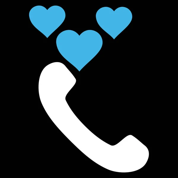 Amore telefono chiamata vettoriale icona — Vettoriale Stock