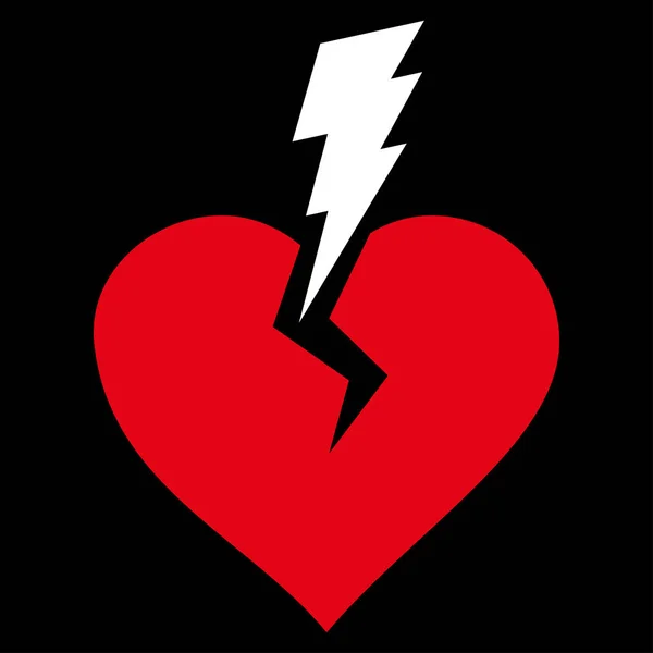 Amor corazón Crash Vector icono — Vector de stock