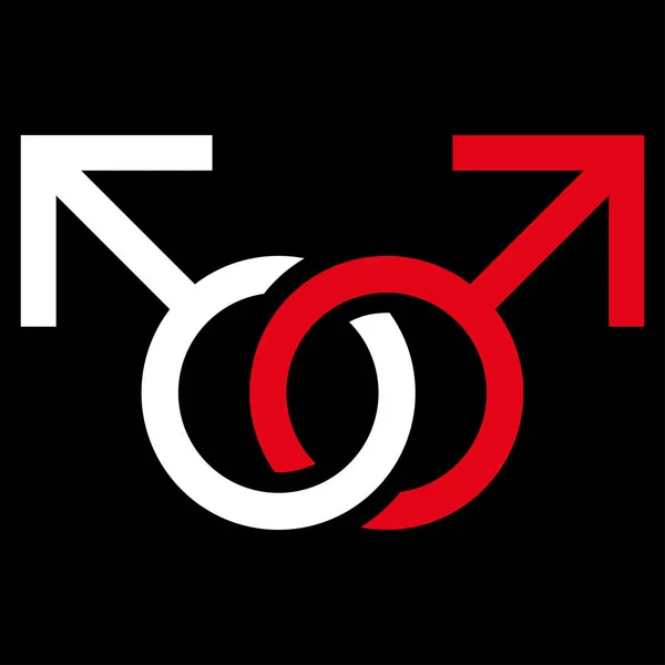 Icône vectorielle de symbole d'amour gay — Image vectorielle