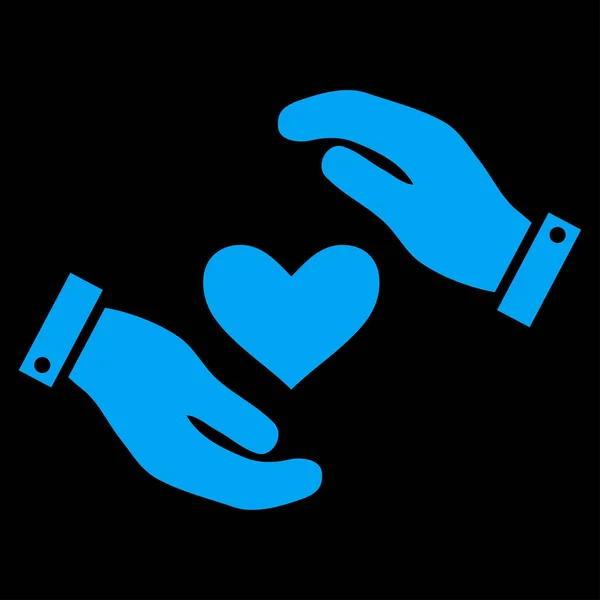 Love Heart Care Hands Vector Icon — Stock Vector