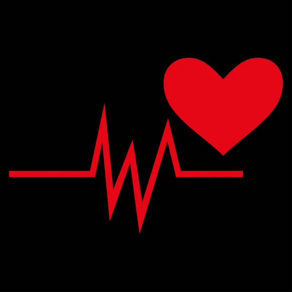 Icono de Vector de señal de pulso cardíaco — Archivo Imágenes Vectoriales