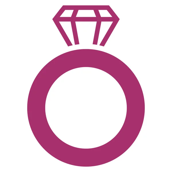 Gem Ring Vector Icon — Stock Vector