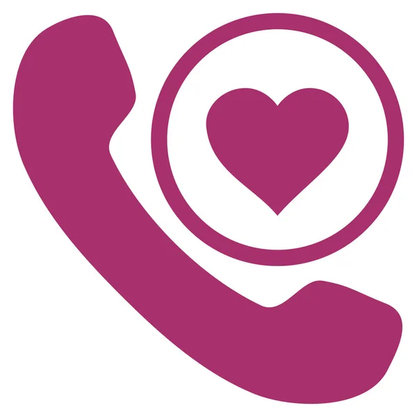 Liefde telefoongesprek Vector Icon — Stockvector