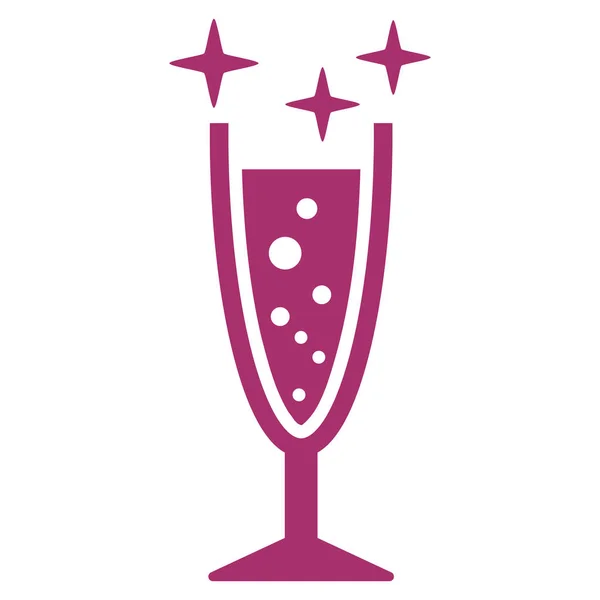 Sparkle Wine Glass Vector Icon — Stock Vector