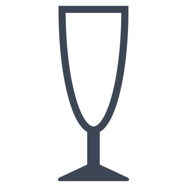 Boş şarap kadehi vektör simgesi