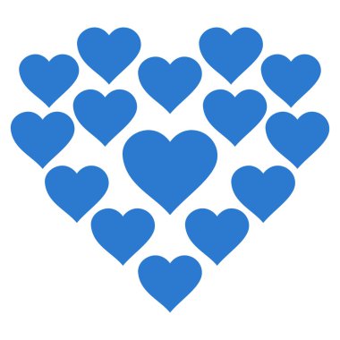 Aşk kalp şekli vektör simgesi