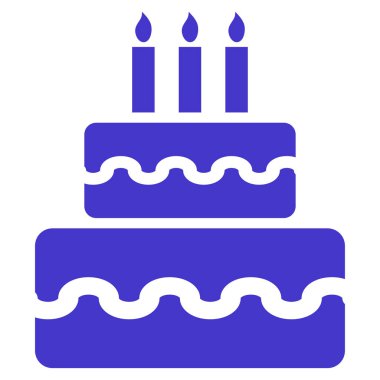 Doğum günü pastası vektör simgesi