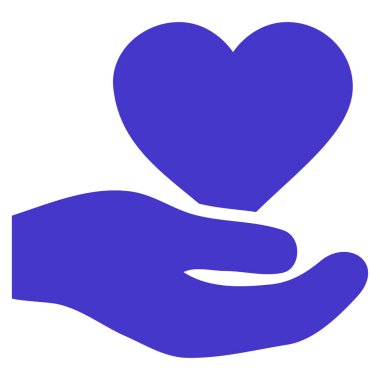 Aşk kalp teklif el vektör simgesi