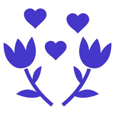 Güzel Lale çiçek vektör simgesi