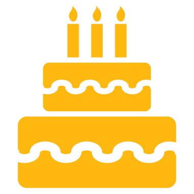 Doğum günü pastası vektör simgesi