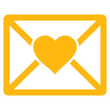 aşk mektubu vektör simgesi