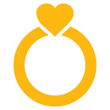 Aşk yüzük vektör simgesi