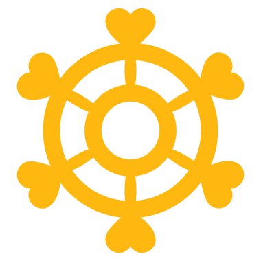 Güzel tekne direksiyon vektör simgesi