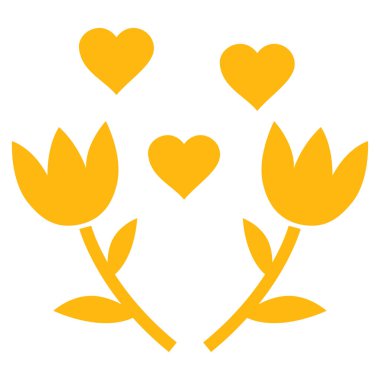 Güzel Lale çiçek vektör simgesi