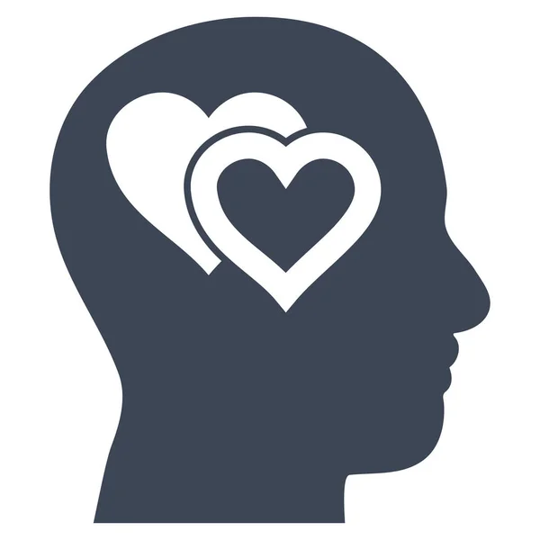 Love In Mind Vector Icon — Stock Vector