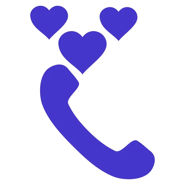 Liefde telefoongesprek Vector Icon — Stockvector