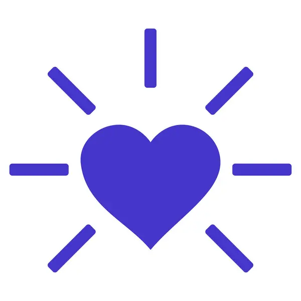 Shiny Love Heart Vector Icon — Stock Vector