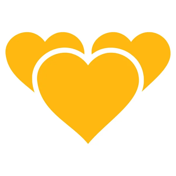Valentine srdce vektorové ikony — Stockový vektor